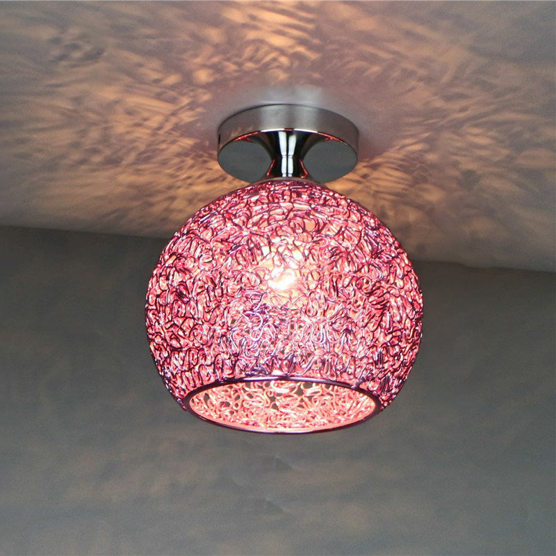 Frendorf | WeaveSphere Deckenleuchte | Skandinavisches Design | Geflochtene Kugel | 1-Licht | Perfekt für Flure und Wohnräume