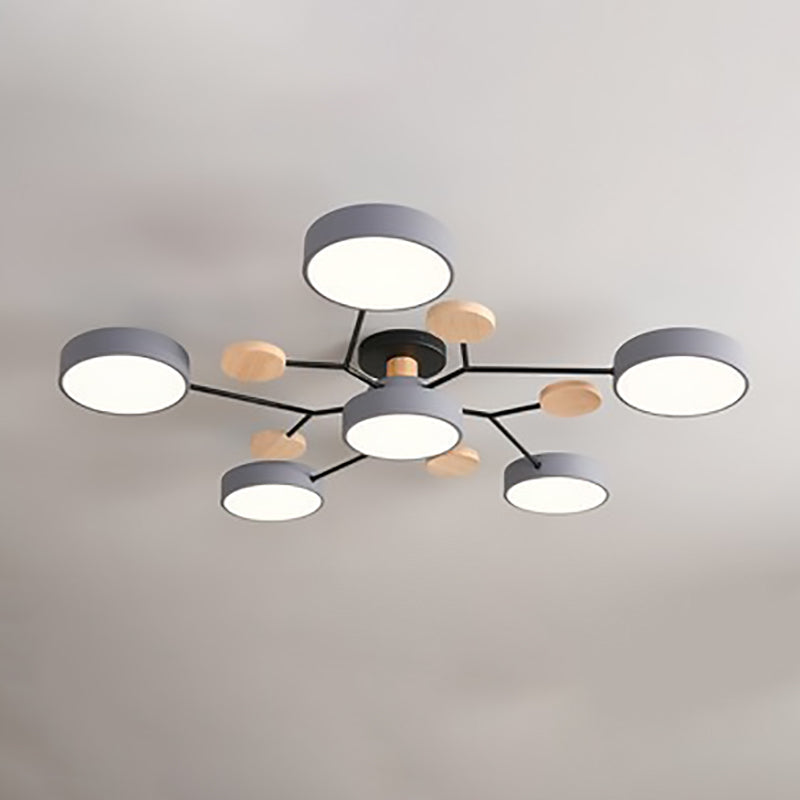 Frendorf | NordLuxe Molekül Design LED Deckenleuchte | Skandinavischer Stil | Semi-Flush Mount | Wohnraumbeleuchtung