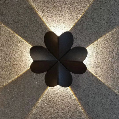 Frendorf | Clovara LED Wandleuchte | Nordic Design | Wasserdicht | Vierblättriges Kleeblatt Aluminium Außenleuchte