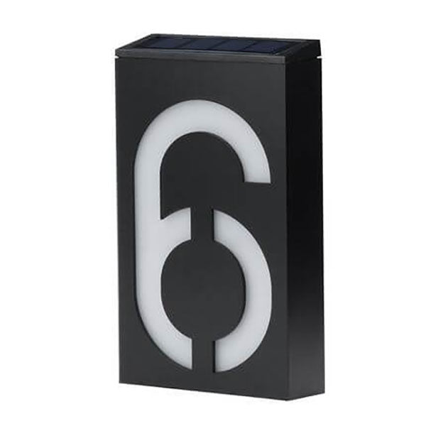 Frendorf | LumenSign Solar LED Wandleuchte | Türschild mit RGB-Beleuchtung | Außenleuchte | Modernes Design