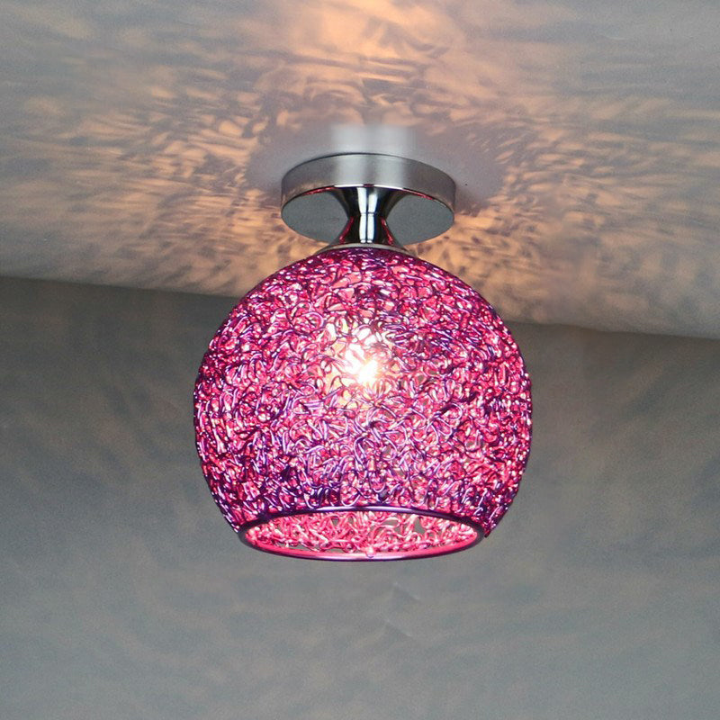 Frendorf | WeaveSphere Deckenleuchte | Skandinavisches Design | Geflochtene Kugel | 1-Licht | Perfekt für Flure und Wohnräume