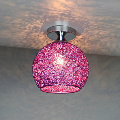 Frendorf | WeaveSphere Deckenleuchte | Skandinavisches Design | Geflochtene Kugel | 1-Licht | Perfekt für Flure und Wohnräume