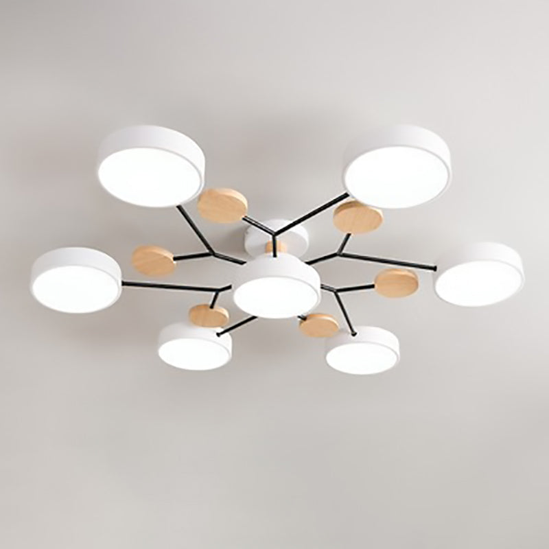 Frendorf | NordLuxe Molekül Design LED Deckenleuchte | Skandinavischer Stil | Semi-Flush Mount | Wohnraumbeleuchtung