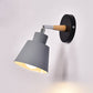 Modern Minimalistische Zylindrische Trapezförmige Aluminium Holz 1-Licht Wand Sconce Lampe Für Schlafzimmer