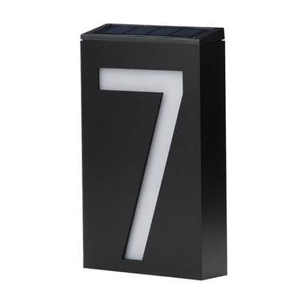 Frendorf | LumenSign Solar LED Wandleuchte | Türschild mit RGB-Beleuchtung | Außenleuchte | Modernes Design