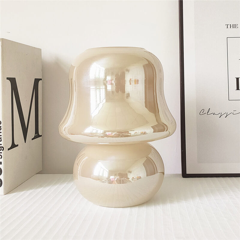 Frendorf | MushLume Glas Tischlampe | Französisches Design | Handgefertigt | Pilzform | Deko & Beleuchtung