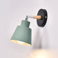 Modern Minimalistische Zylindrische Trapezförmige Aluminium Holz 1-Licht Wand Sconce Lampe Für Schlafzimmer