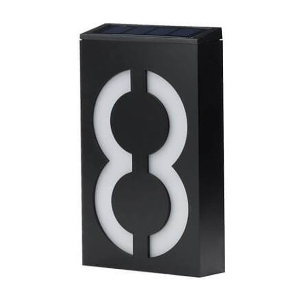 Frendorf | LumenSign Solar LED Wandleuchte | Türschild mit RGB-Beleuchtung | Außenleuchte | Modernes Design