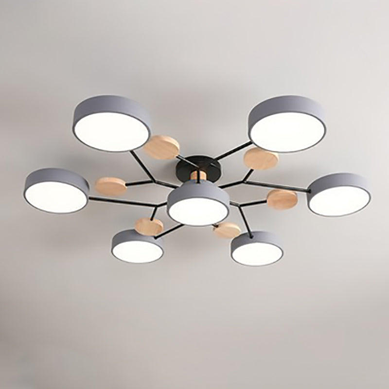 Frendorf | NordLuxe Molekül Design LED Deckenleuchte | Skandinavischer Stil | Semi-Flush Mount | Wohnraumbeleuchtung