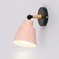 Modern Minimalistische Zylindrische Trapezförmige Aluminium Holz 1-Licht Wand Sconce Lampe Für Schlafzimmer