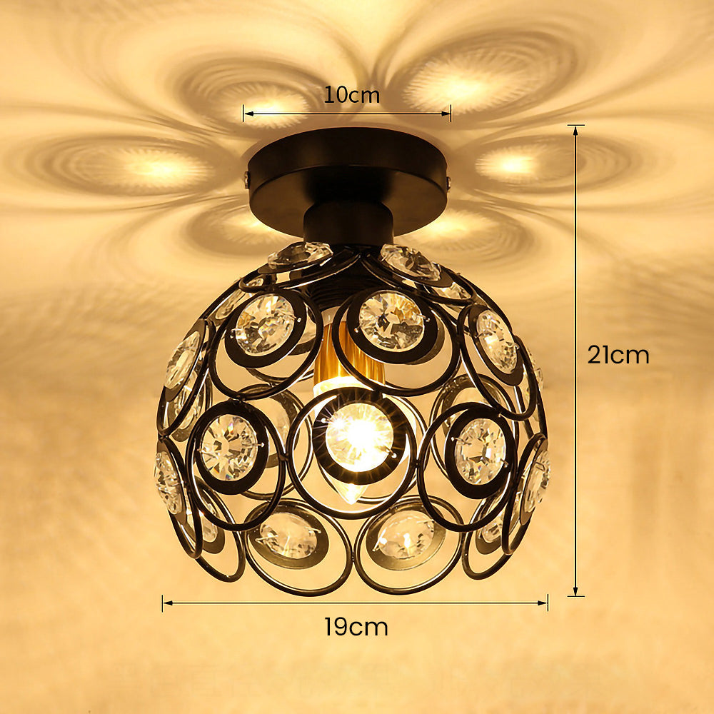 Frendorf | OrnaLux Goldene Luxus Ball Deckenleuchte | Exklusive LED-Beleuchtung | Modern | Elegante Flurbeleuchtung