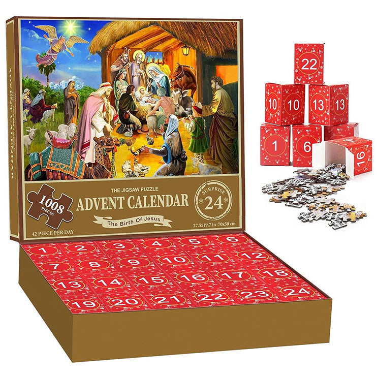 Frendorf | Weihnachts-Puzzle-Adventskalender-Blindbox 24 Teile