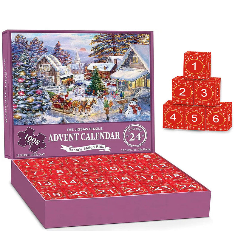 Frendorf | Weihnachts-Puzzle-Adventskalender-Blindbox 24 Teile