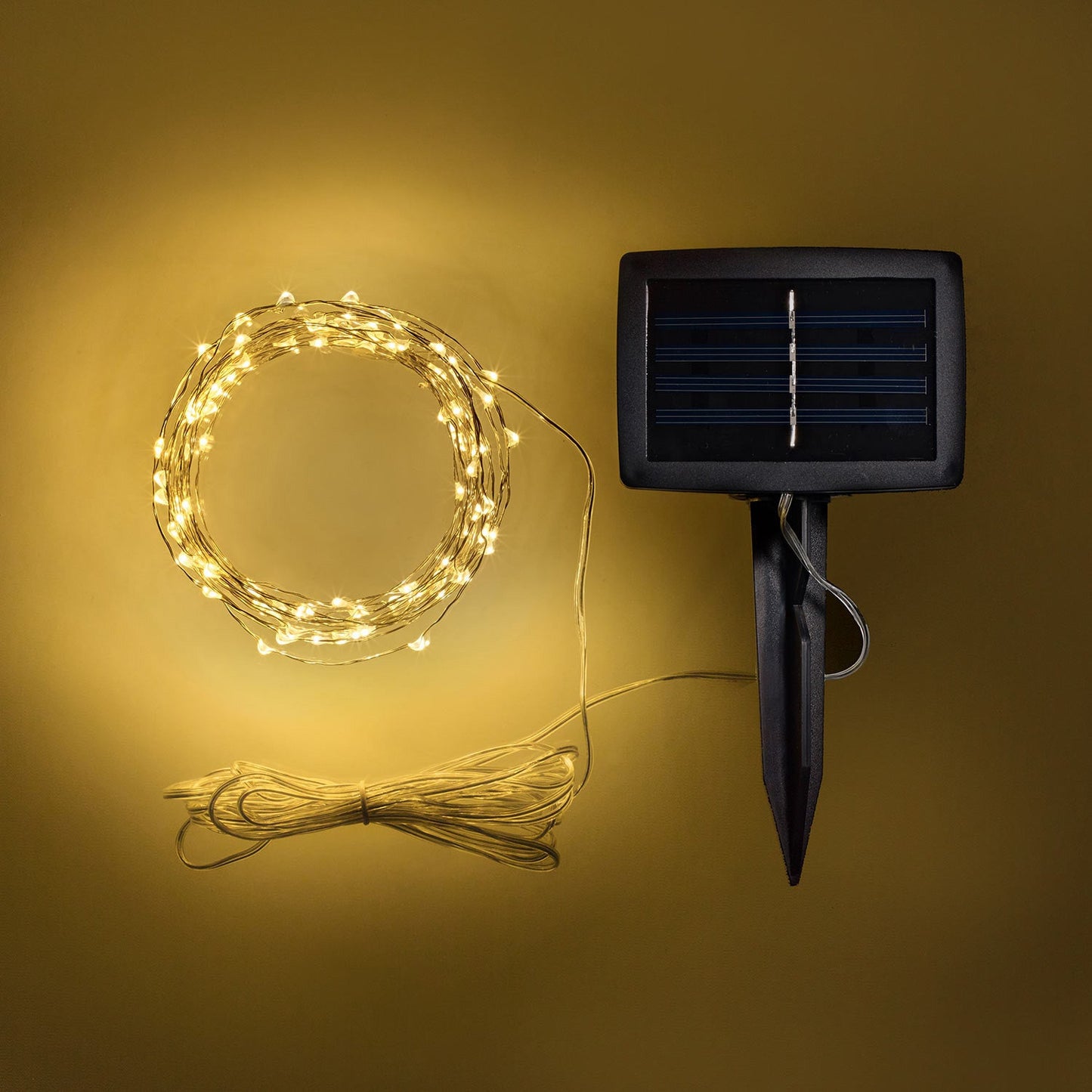 100er LED Micro Solar Lichterkette warmweiß
