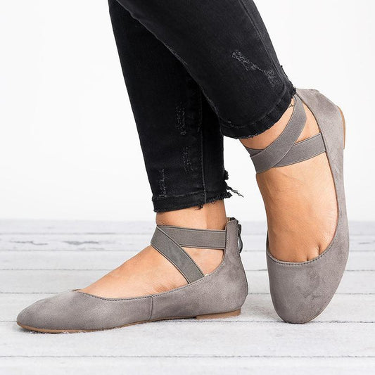 Frendorf | Frauen Pu Nubuck Flache Freizeit Ballerina Schuhe