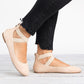 Frendorf | Frauen Pu Nubuck Flache Freizeit Ballerina Schuhe