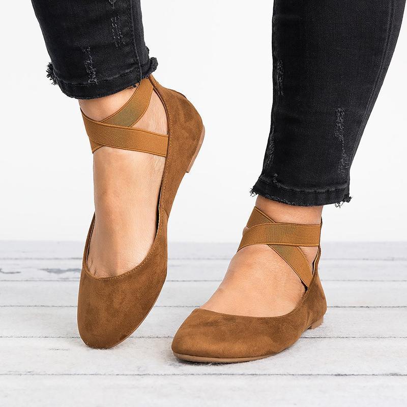 Frendorf | Frauen Pu Nubuck Flache Freizeit Ballerina Schuhe