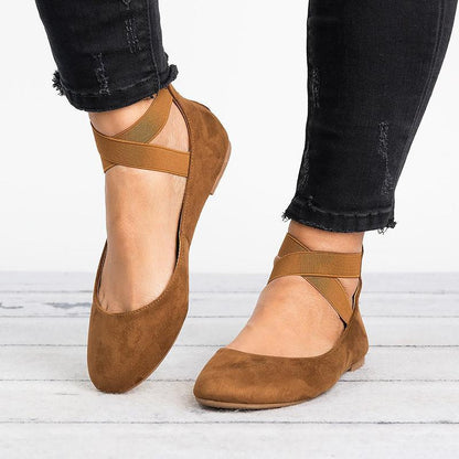 Frendorf | Frauen Pu Nubuck Flache Freizeit Ballerina Schuhe