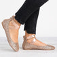 Frendorf | Frauen Pu Nubuck Flache Freizeit Ballerina Schuhe