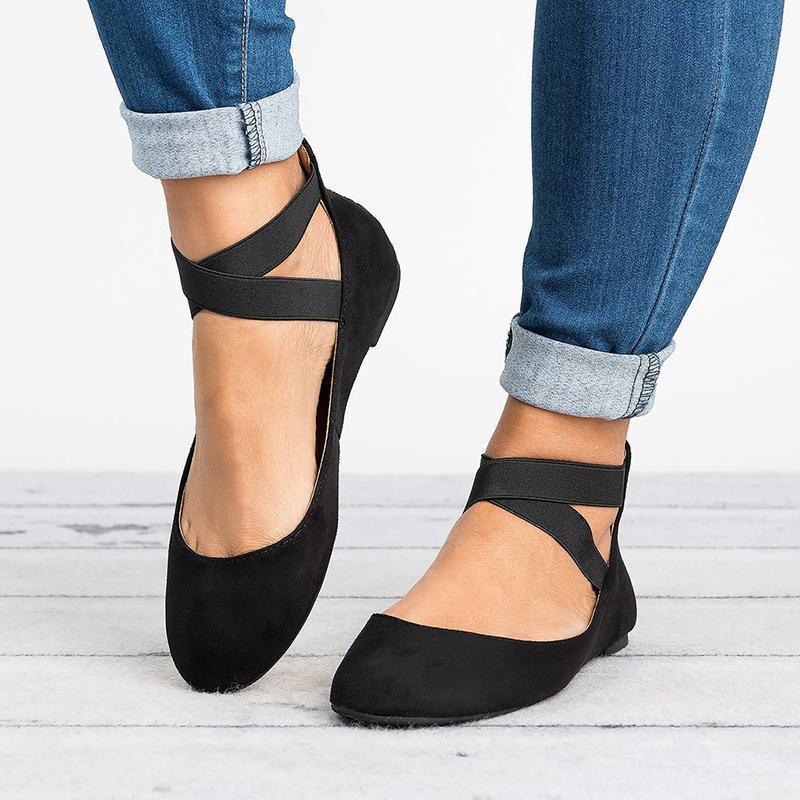 Frendorf | Frauen Pu Nubuck Flache Freizeit Ballerina Schuhe