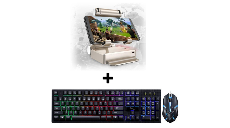 Frendorf | BattleDock Mobile Game Controller für iOS/Android Komplett mit Tastatur und Maus