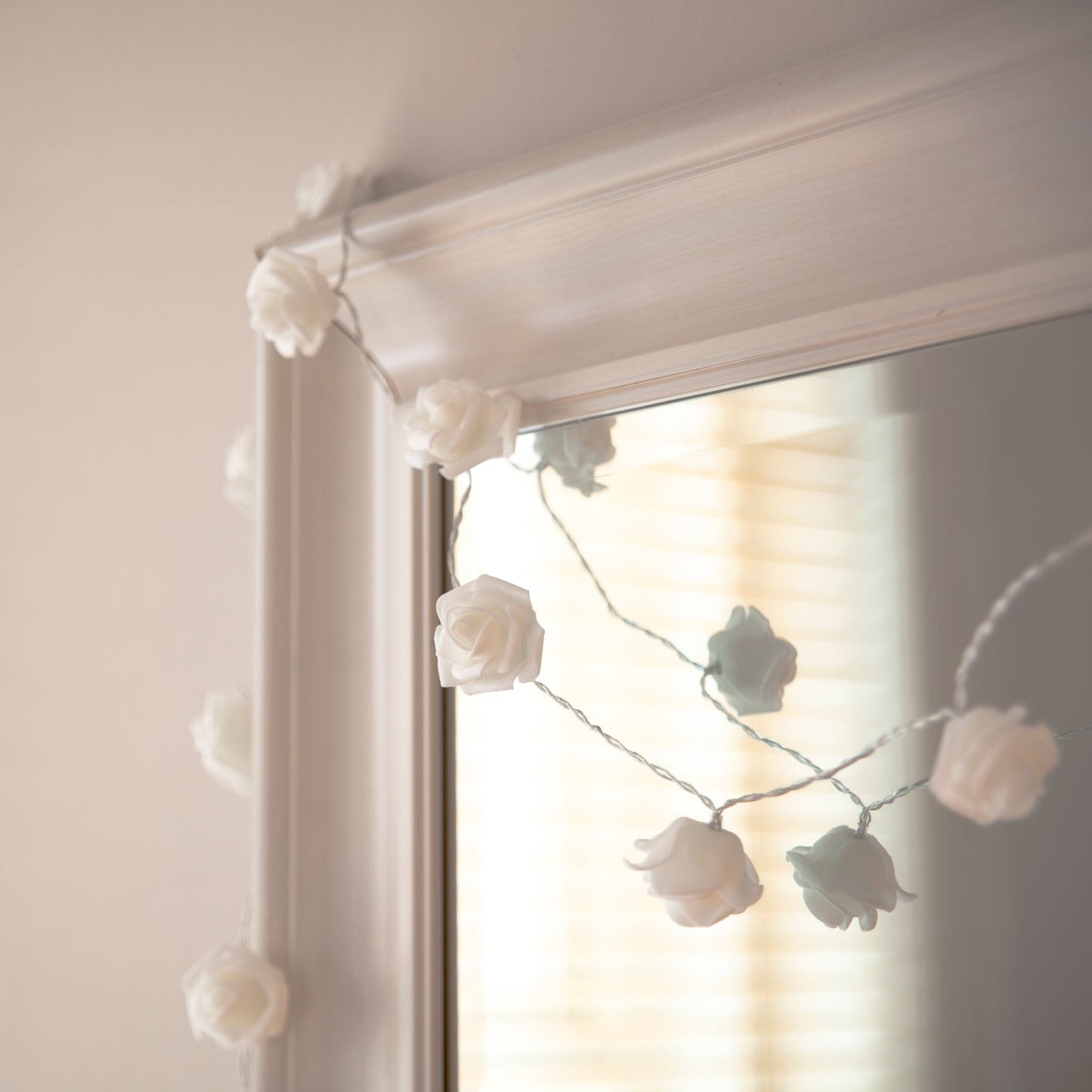 30er LED Rosen Lichterkette  warmweiß