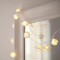30er LED Rosen Lichterkette  warmweiß