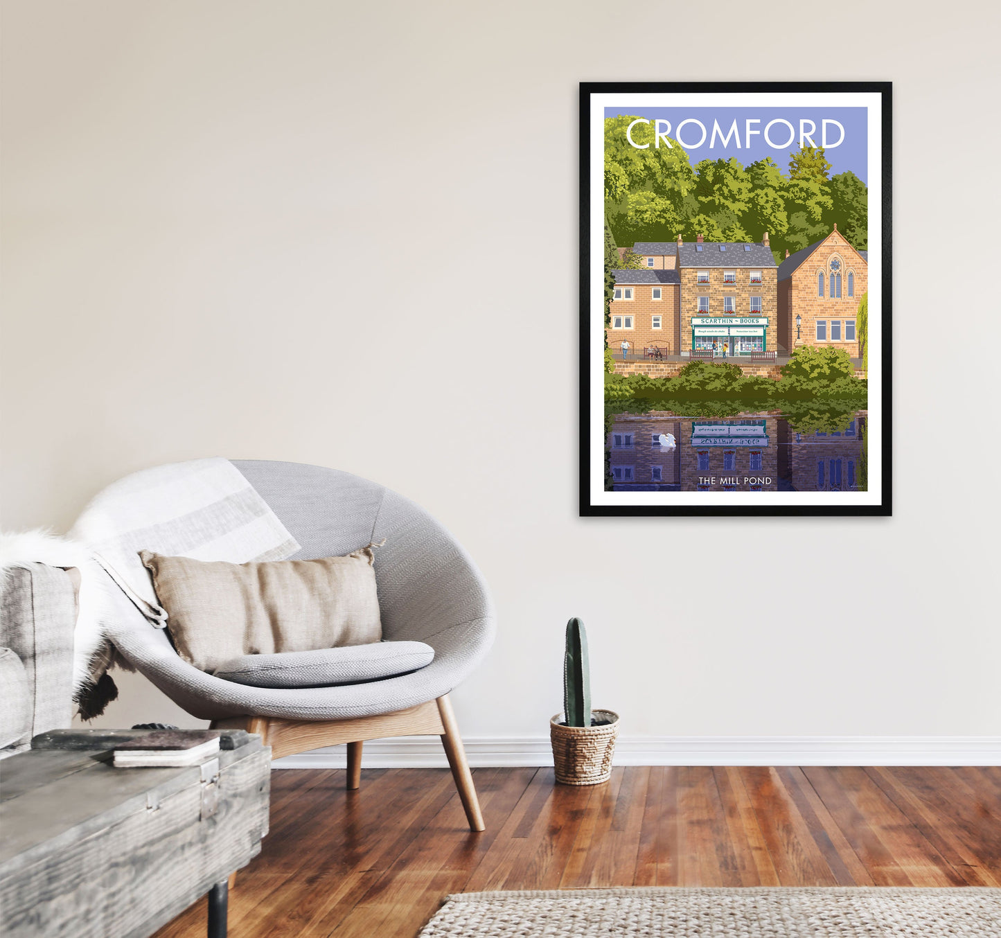 Cromford Derbyshire Reise Kunst Druck