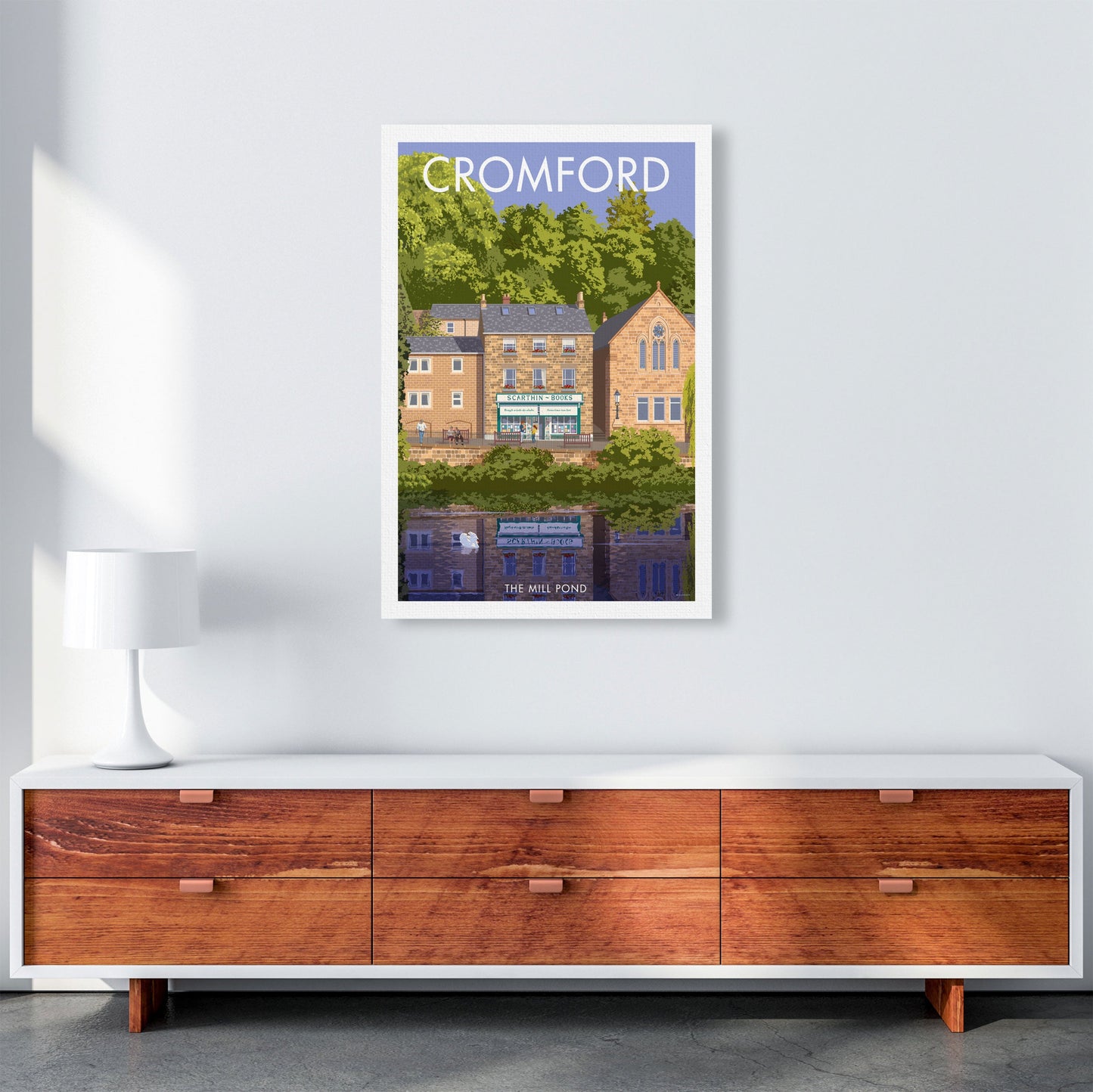Cromford Derbyshire Reise Kunst Druck