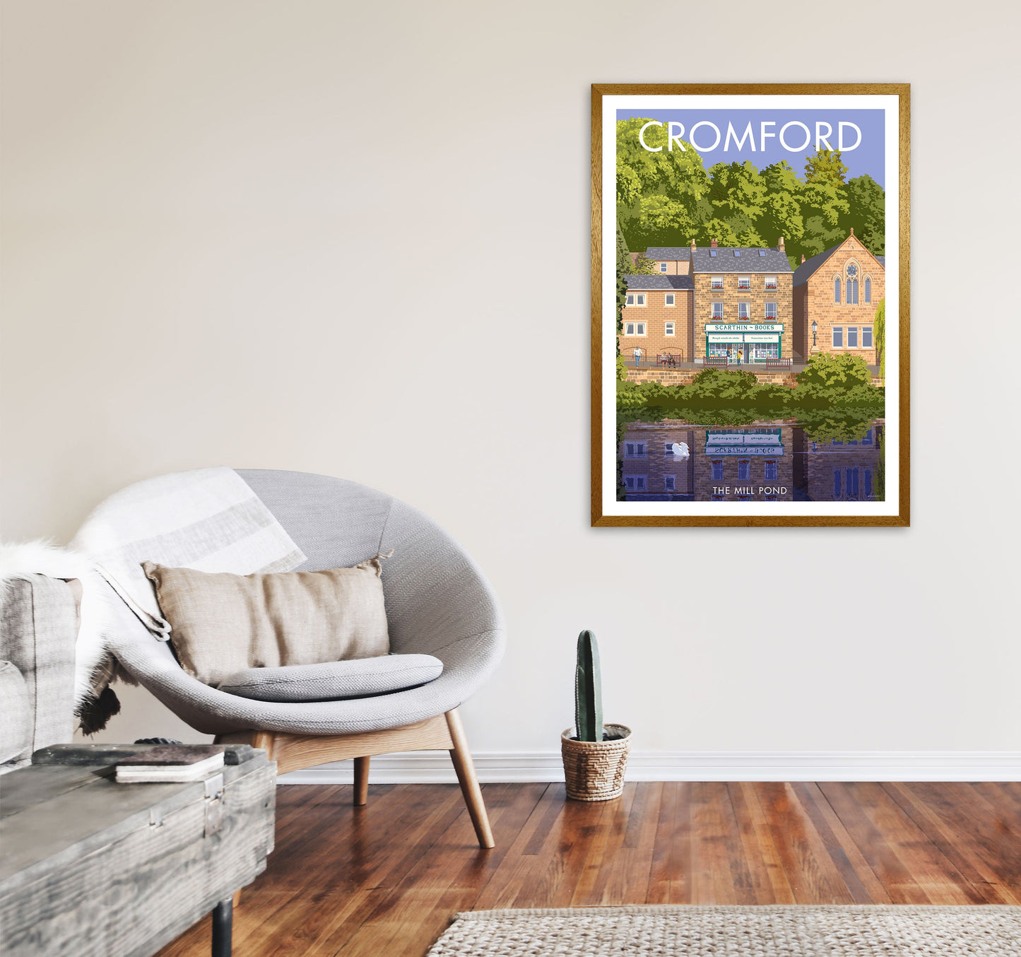 Cromford Derbyshire Reise Kunst Druck