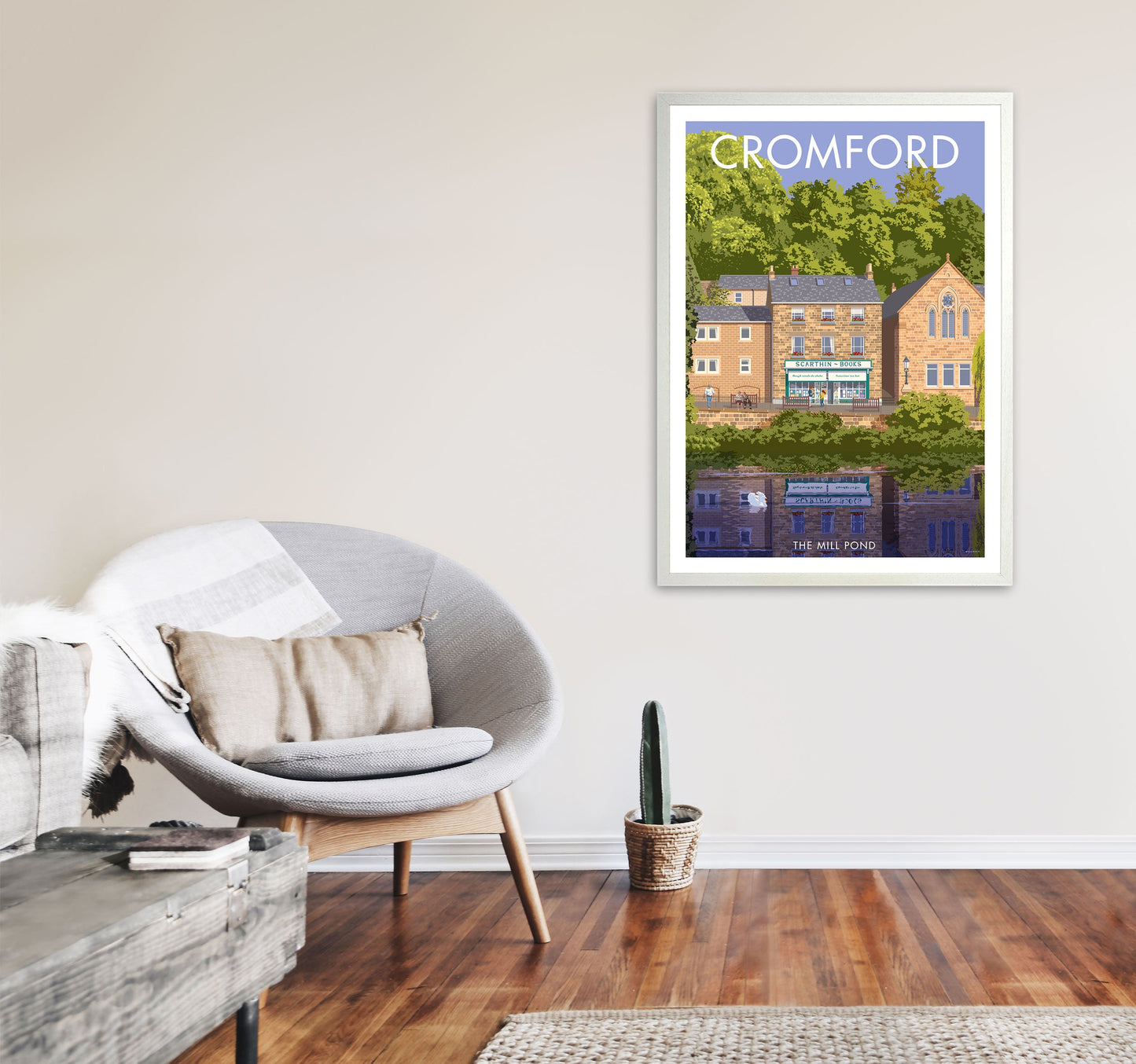 Cromford Derbyshire Reise Kunst Druck