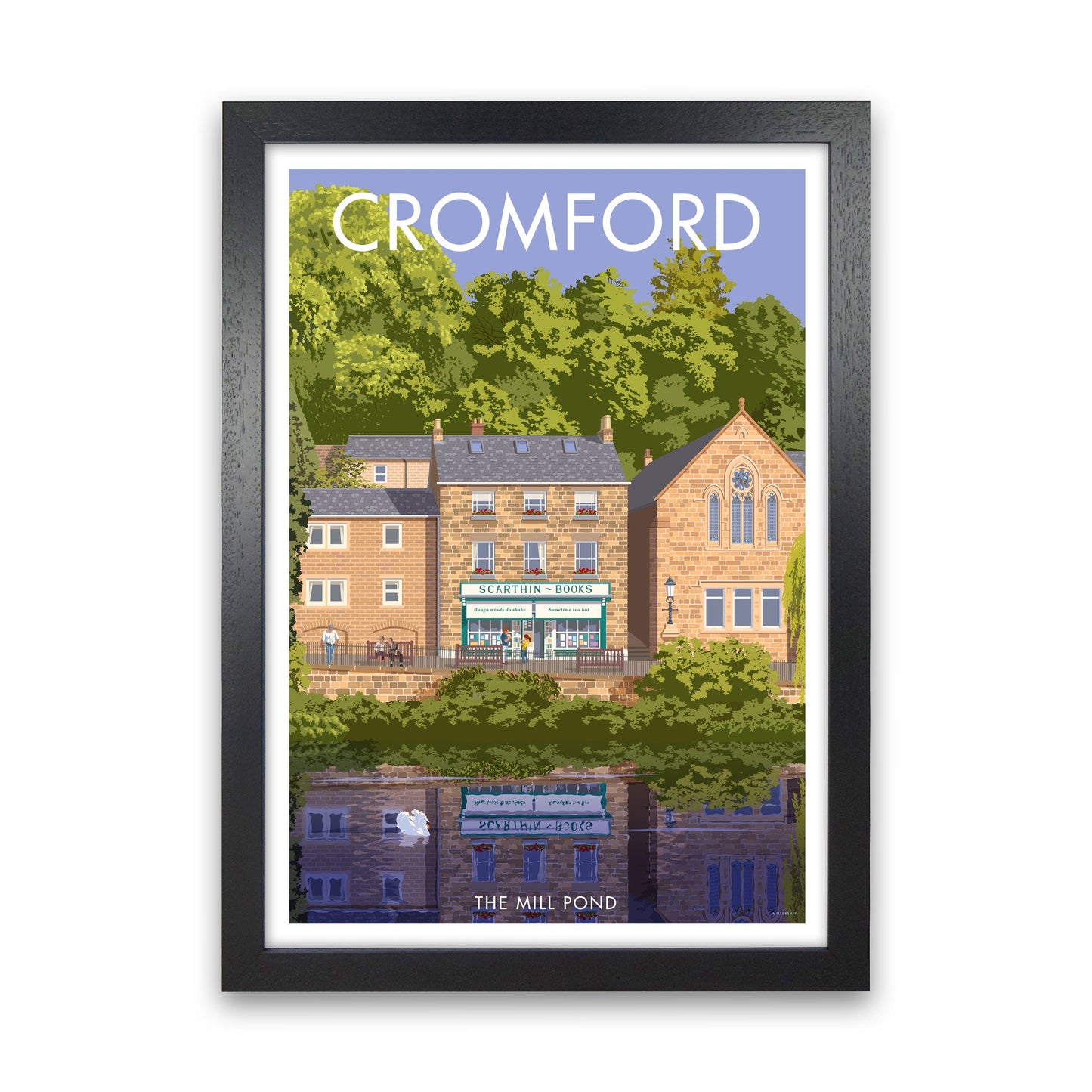 Cromford Derbyshire Reise Kunst Druck
