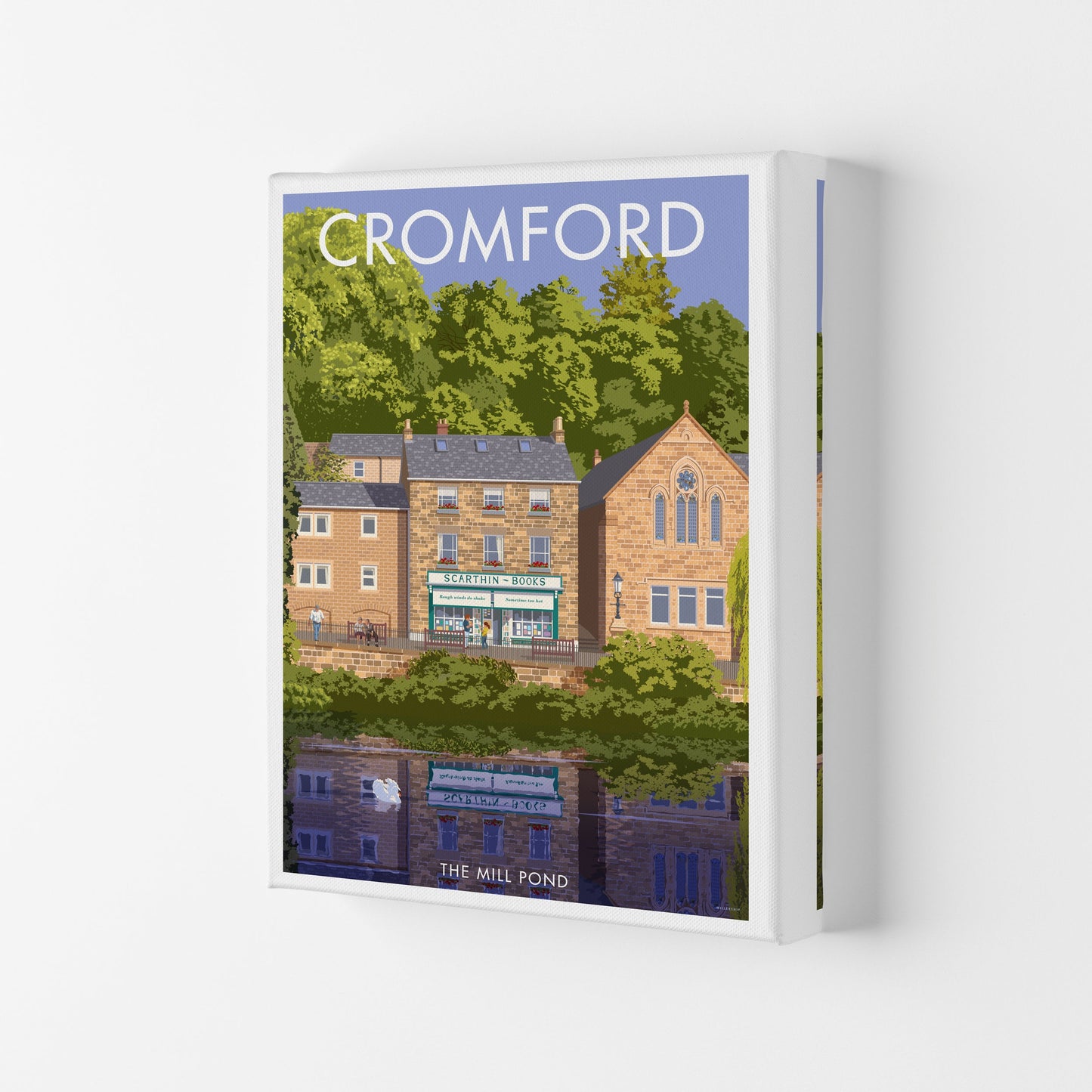 Cromford Derbyshire Reise Kunst Druck