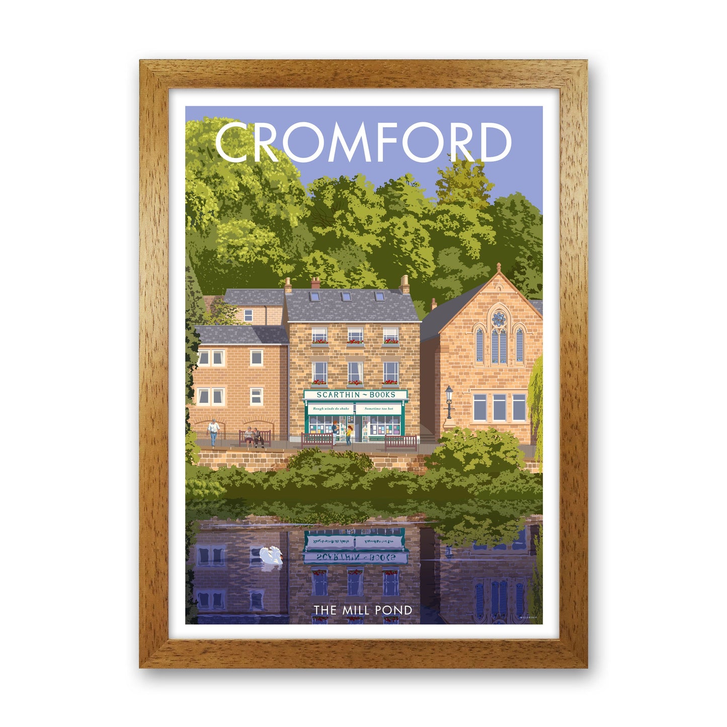 Cromford Derbyshire Reise Kunst Druck