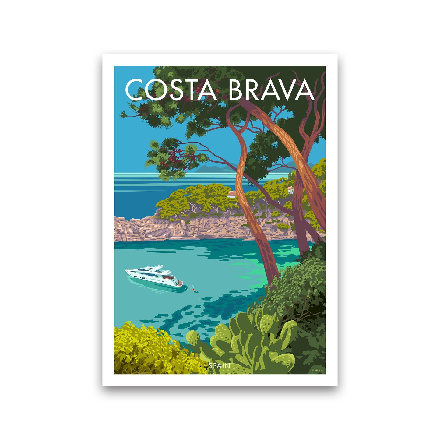 Costa Brava Reise Kunstdruck