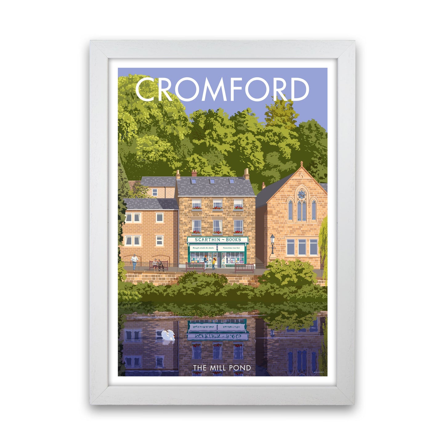 Cromford Derbyshire Reise Kunst Druck
