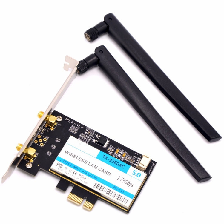 Frendorf | TX-9260AC Wireless-AC Dual Band 802.11ac 1730Mbps Desktop PCI-e WiFi Adapter + Bluetooth 5.0 WLAN-Netzwerkkarte für Intel 9260ac
