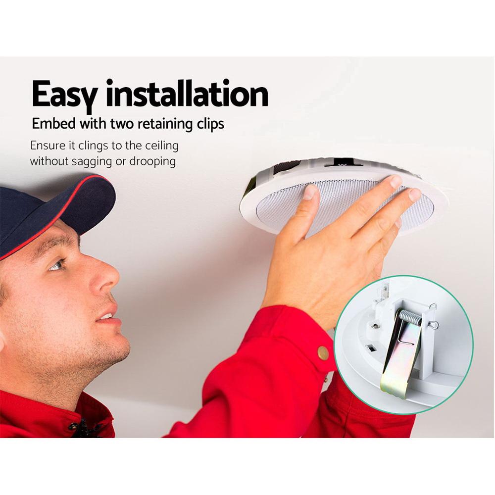 2 x 6" Einbaulautsprecher Zuhause 80W Lautsprecher Theater Stereo Außenbereich