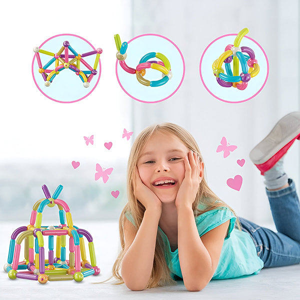 Frendorf | Bildungsspielzeug Magnetische Bauklötze (42 Stk)