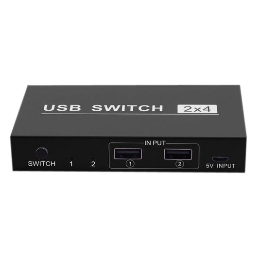 Frendorf | 2x4 USB Schalter 2 Port PCs Teilen 4 Geräte für Drucker Tastatur Maus Monitor