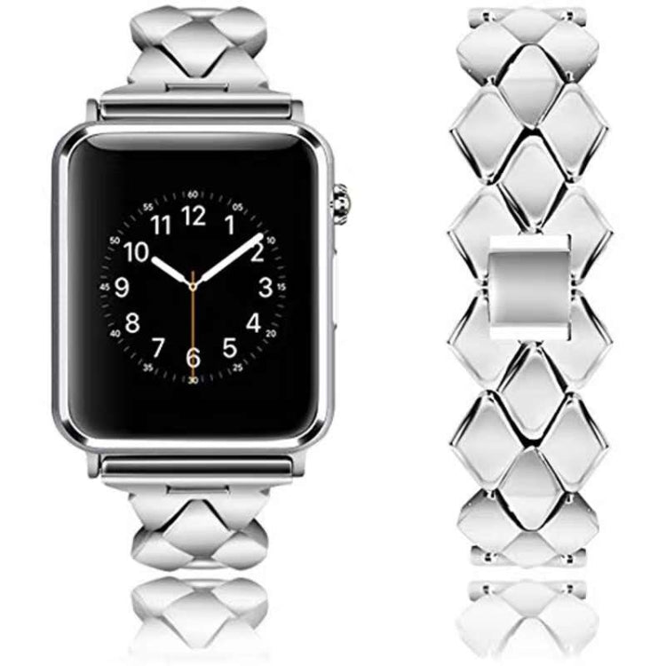 Frendorf | Für Apple Watch Series 7 41mm / 6 & SE & 5 & 4 40mm / 3 & 2 & 1 38mm Diamant Edelstahl Uhrenband (Silber)