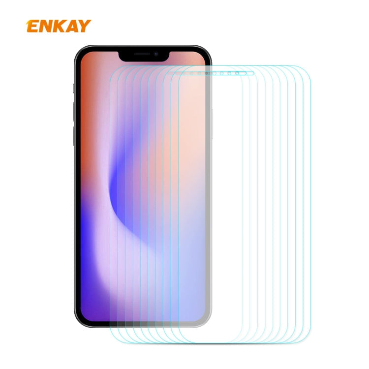 Frendorf | Für iPhone 12 mini 10 Stück ENKAY Hat-Prince 0,26 mm 9H 2,5D abgerundete Kante explosionsgeschütztes gehärtetes Glasfolie