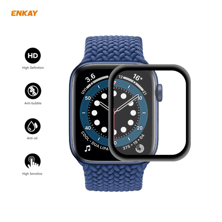 Frendorf | 2 PCS Für Apple Watch Series 6/5/4/SE 44mm ENKAY Hat-Prince 3D Vollbild PET Gebogen Heiße Biegung HD Bildschirmschutzfilm (Schwarz)