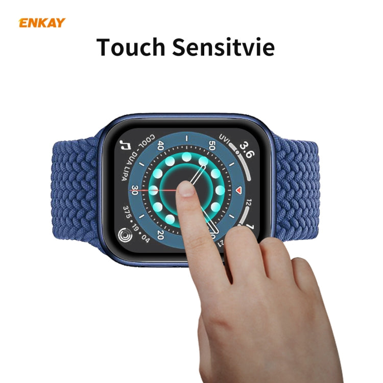Frendorf | 2 PCS Für Apple Watch Series 6/5/4/SE 44mm ENKAY Hat-Prince 3D Vollbild PET Gebogen Heiße Biegung HD Bildschirmschutzfilm (Schwarz)