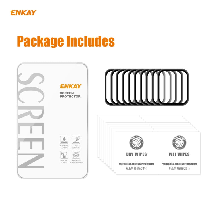 Frendorf | 10 PCS Für Apple Watch Series 6/5/4/SE 40mm ENKAY Hat-Prince 3D Vollbild PET Gebogene Heißbiegung HD Displayschutzfolie (Schwarz)