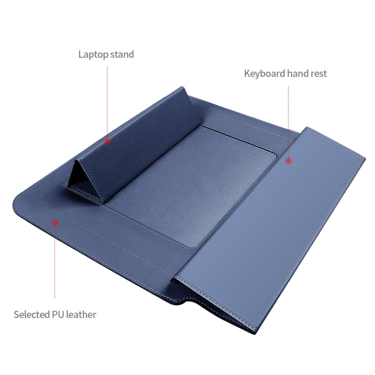 Frendorf | 4 in 1 Universal Laptop Halter PU Wasserfest Schutz Handgelenk Laptop Tasche, Größe: 11/12 Zoll (Grau)