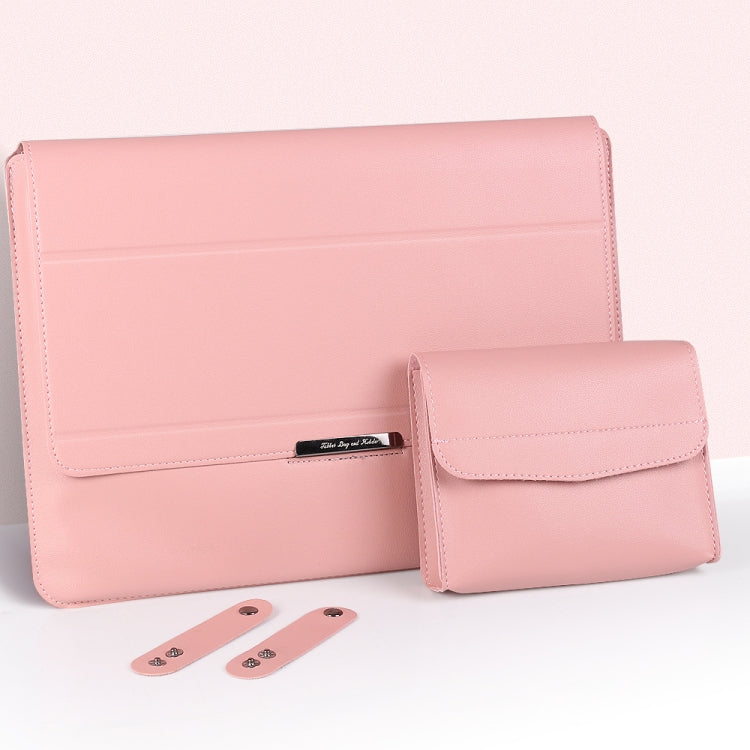 Frendorf | 4 in 1 Universal Laptop Halter PU Wasserdicht Schutz Handgelenk Laptop Tasche, Größe:11/12 Zoll(Rot)