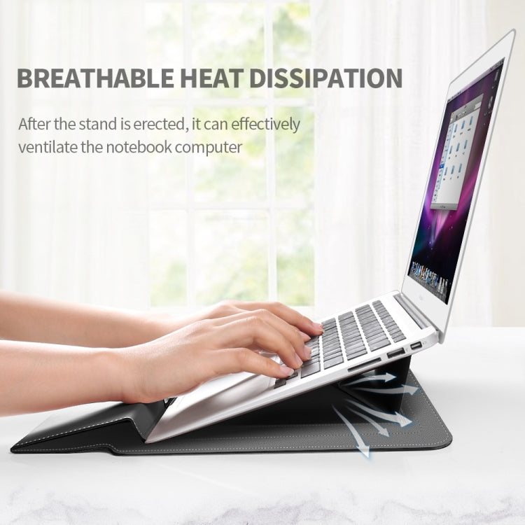 Frendorf | 4 in 1 Universal Laptop Halter PU Wasserdicht Schutz Handgelenk Laptop Tasche, Größe:11/12 Zoll(Rot)