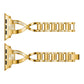 Frerndorf | X-förmiges, mit Diamanten besetztes, massives Edelstahl-Uhrenarmband für Apple Watch Series 3 & 2 & 1 42mm (Gold)