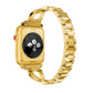 Frerndorf | X-förmiges, mit Diamanten besetztes, massives Edelstahl-Uhrenarmband für Apple Watch Series 3 & 2 & 1 42mm (Gold)